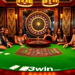 Experience the excitement of blackjack at 32win.com with vibrant poker chips and a luxurious casino setting.