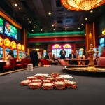 Situs 11 offers an immersive casino experience featuring engaging poker tables, dynamic slot machines, and a vibrant atmosphere.