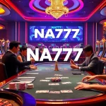 Experience the excitement of NA777 as players engage with vibrant casino tables and dynamic online gambling interfaces.