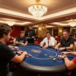 f168 vip players enjoying exclusive poker experience in a luxurious gaming room