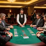 Experience kaisar888 blackjack excitement with players engaging in strategic gameplay at an upscale casino table
