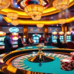 Exciting gaming adventure at CM88 with poker chips and roulette table.