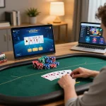 janadenole showcases a thrilling online poker game with vibrant virtual cards and chips, engaging players in strategy.