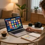 Menikmati permainan QQ188 Slot yang mendebarkan dalam pengaturan game online yang nyaman, menunjukkan taruhan yang bertanggung jawab.