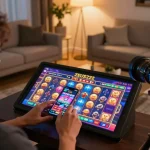 Engage with ZEUS222 mobile app for exciting slot wins in a cozy living room setup