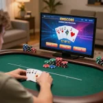 IDNSCORE online poker session showcasing player engagement with vibrant gaming interface.