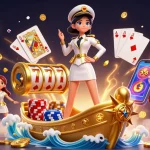 Engage in thrilling gameplay with the slot spaceman, showcasing vibrant casino elements and golden coins.