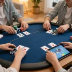WWBOLA engaging players in a lively online poker game setup featuring strategic gameplay and cozy atmosphere.