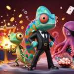 Berinteraksi dengan toto togel dalam adegan kasino 3D yang hidup dengan karakter dinamis dan elemen perjudian.