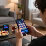 Engaging online gaming experience on IDCASH 88 app capturing excitement and strategy in a cozy atmosphere.