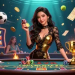 Engage in exciting gaming at web sunwin, showcasing vibrant slots amidst high-stakes players.