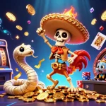 Experience the thrilling ugdewa login with vibrant cartoon characters celebrating amidst casino riches.