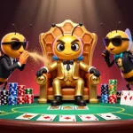 Experience thrilling gameplay at Web Online with this vibrant casino scene featuring animated characters.