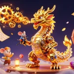 Engage with thrilling gaming experiences on login idnscore featuring dynamic lottery elements and a golden dragon.