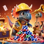 Engage with the exciting world of gambling at alo8 with a vibrant casino-themed 3D illustration