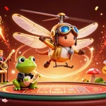 Engage with Sports Online betting at a vibrant casino scene featuring dynamic characters and sports elements.
