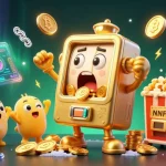 Experience thrilling wins at 98win with a lively scene of a golden slot machine hitting jackpots amidst vibrant casino elements.