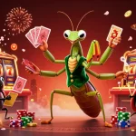 Permainan Kadal4d login, suasana slot online dengan karakter kasino yang unik.