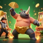 88xx slot game featuring a sumo beetle champion and dynamic colorful casino elements.
