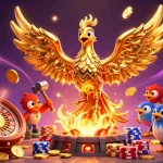 Win big at real money casinos with a golden phoenix and dynamic 3D casino elements.