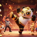 Visualisasi bola parlay di arena taruhan dengan karakter unik dan elemen dinamis.