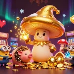 Experience the thrill of situs slot gacor with golden magic, slot reels, and treasures in a vibrant casino scene.
