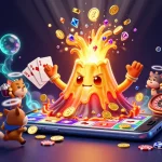 Experience intense fun with jalalive, where a triumphant golden volcano erupts coins amidst thrilling gameplay elements.
