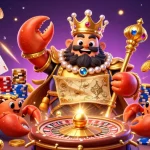 Engage with the vivid excitement of 100VIPS9 COM as a golden crab emperor rules the casino realm.