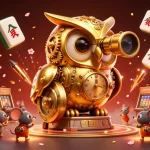 Menyaksikan perjudian toto online yang mengasyikkan dengan karakter kartun di kasino, dikelilingi elemen beruntung.
