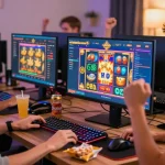 Exciting scene of players celebrating wins on the tempototo login platform, showcasing vibrant graphics and a cozy gaming setup.