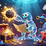 Experience rk55 with thrilling gameplay, where a galactic samurai battles for gems and coins.