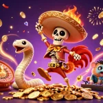 gboslot menampilkan skeleton mariachi dan elemen kasino meriah dalam ilustrasi 3D yang menarik.