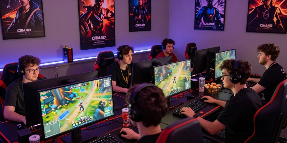 CIKA4D gaming platform scene with players engaged and vibrant graphics