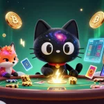 tr88 celebrates gaming with cosmic characters manipulating golden chips and digital currencies