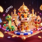 Experience the enchanting HI88 casino adventure with a vibrant 3D illustration of a tiger sultan.
