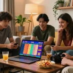 Pengguna situs togel menikmati permainan togel online di ruang tamu yang nyaman.